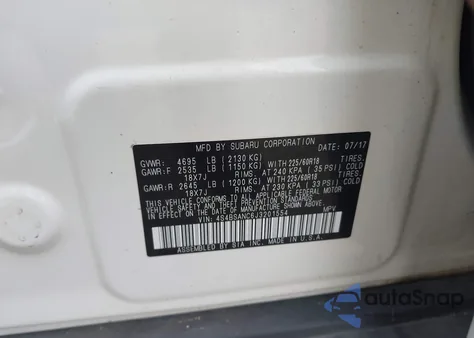 2018 Subaru Outback 2.5I Limited from USA, damaged, VIN 4S4BSANC6J3201554